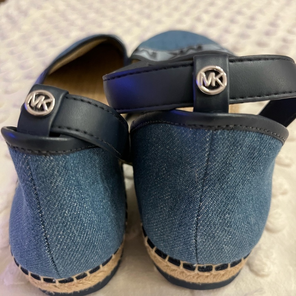 Michael Kors Blue Denim Espadrille Sandals